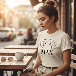 Custom Pet Ear Name Shirt - Minimalist Dog Mom Gif