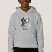 Custom Pet Face Hoodie for Boys, Personalized Dog  (Voorkant)