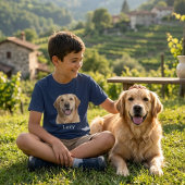 Custom Pet Face T-Shirt for Boys, Personalized Dog