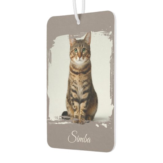 Custom Pet Foto - Dubbelzijdige auto Luchtverfrisser (Links)