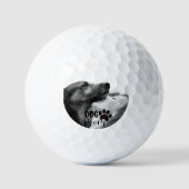 Custom Pet Foto Hond Mam Keepsake Golfballen (Voorkant)