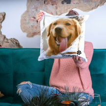 Custom Pet Friends Foto & Naam Sierkussen Gift