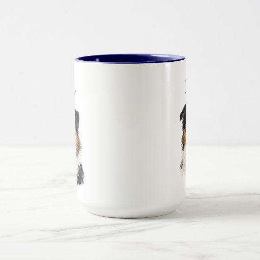 Custom Pet from Photo & Name – Personalized Dog Mok (Midden)