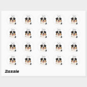 Custom Pet from Photo & Name – Personalized Dog Ronde Sticker (Vel)