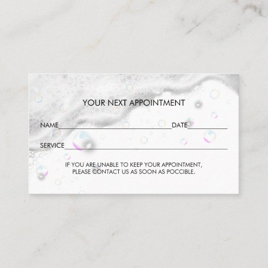Custom Pet Groomer Appointment Card Visitekaartje (Achterkant)