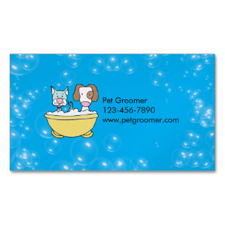 Custom Pet Groomer Business Card Magnet Magnetisch Visitekaartje