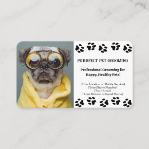 Custom Pet Groomer Visitekaartje met Foto