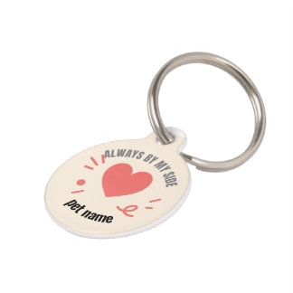 Custom Pet ID Tag – Always By My Side Huisdierpenning
