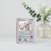 Custom Pet Kaart Fun Game Cartoon Dog Trading Kaar Contactkaartje (Staand voorkant)