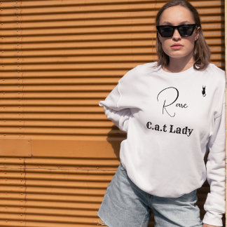 Custom Pet Lover White And Black Script Cat Mom Trui