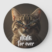 Custom Pet Memorial Cat Photo Pillow - Mimi Grote Klok (Voorkant)