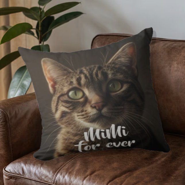 Custom Pet Memorial Cat Photo Pillow - Mimi Kussen (Creator heeft geüpload)