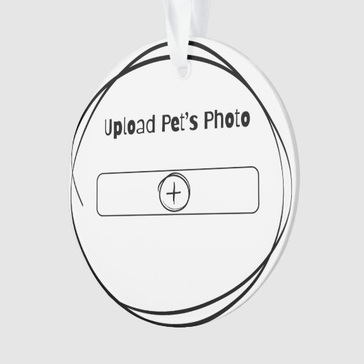 Custom Pet Memorial Foto Acryl Ornament (voorkant)