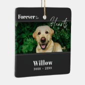 Custom Pet Memorial Foto Keramisch Ornament (Rechts)