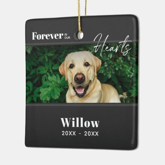 Custom Pet Memorial Foto Keramisch Ornament (Links)