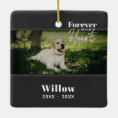 Custom Pet Memorial Foto Keramisch Ornament (Achterkant)