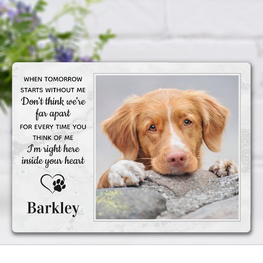 Custom Pet Memorial - Herdenking Dog Foto Fotoplaat
