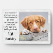 Custom Pet Memorial - Herdenking Dog Foto Fotoplaat (voorkant)