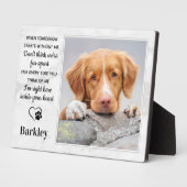 Custom Pet Memorial - Herdenking Dog Foto Fotoplaat (Zijkant)
