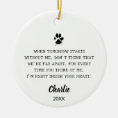 Custom Pet Memorial Hond Kat Kerstmis Pet Loss Keramisch Ornament (Voorkant)