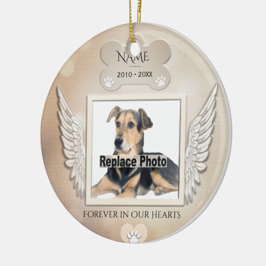Custom Pet Memorial Keramisch Ornament (Links)