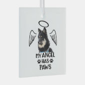 Custom Pet Memorial Ornament My Angel Has Wings (Voorkant Rechts)