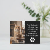 Custom Pet Memorial Photo Postcard  Briefkaart (Staand voorkant)