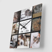 Custom Pet Memorial Photo Wall Vierkante Klok (Hoek)