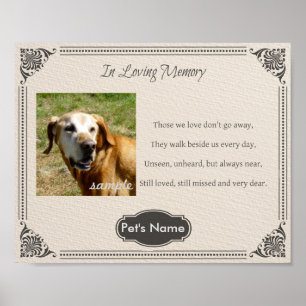 Custom Pet Memorial Poem - Poster