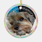 Custom Pet Memorial Rainbow Bridge Keramisch Ornament (Voorkant)