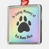 Custom Pet Memorial Rainbow Metalen Ornament (Links)