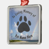 Custom Pet Memorial Rainbow Metalen Ornament (Links)
