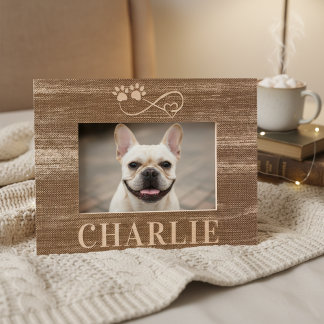 Custom Pet Name and Photo Wooden Frame Gegraveerde Lijstjes