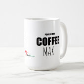 Custom Pet Name Coffee Mug | Powered by Coffee and Koffiemok (Voorkant rechts)