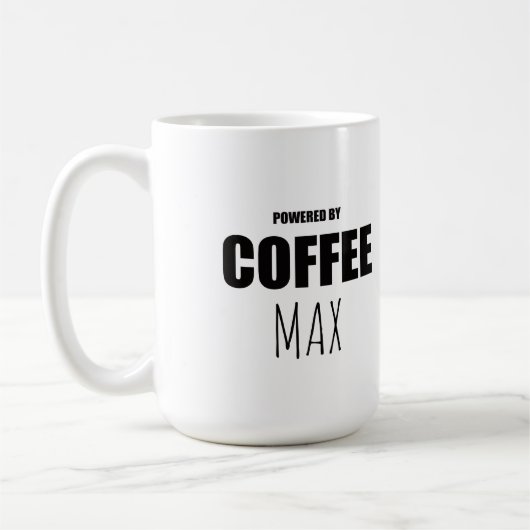 Custom Pet Name Coffee Mug | Powered by Coffee and Koffiemok (Links)