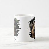 Custom Pet Name Photo Pet Lover Gift Typography Koffiemok (Center)