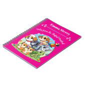 Custom Pet Overlord Cartoon Notitieboek (Linkerzijde)