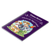 Custom Pet Overlord Cartoon Notitieboek (Linkerzijde)