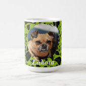 Custom Pet Parent Mug with Green & Black Plant Koffiemok (Center)