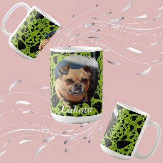 Custom Pet Parent Mug with Green & Black Plant Koffiemok