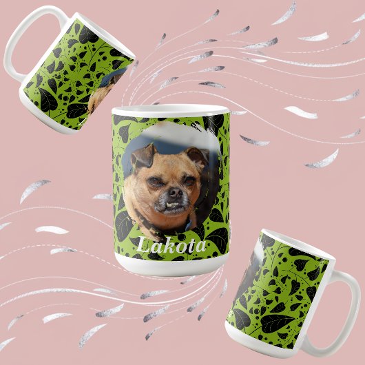 Custom Pet Parent Mug with Green & Black Plant Koffiemok
