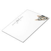 Custom Pet Personalized Monogram Large Notitieblok (Schuin)