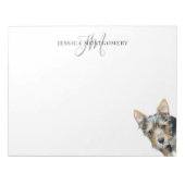 Custom Pet Personalized Monogram Large Notitieblok (Voorkant)