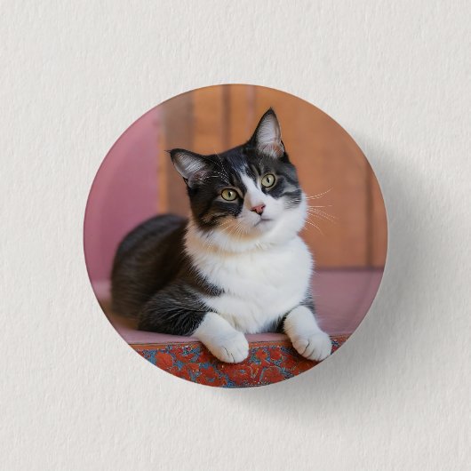 Custom Pet Photo Afbeelding Upload Schattigee Scha Ronde Button 3,2 Cm (Voorkant)