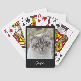 Custom Pet Photo and Name Script Pokerkaarten