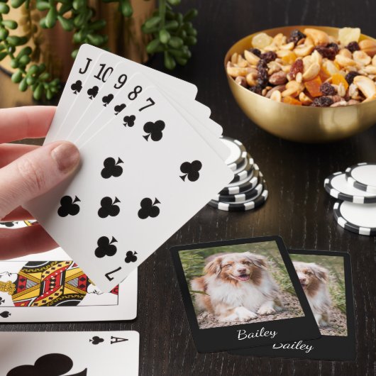 Custom Pet Photo and Name Script Pokerkaarten (Insitu)