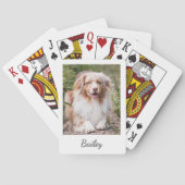 Custom Pet Photo and Name Script Pokerkaarten (Achterkant)