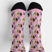 Custom Pet Photo and Paw Prints Socks Sokken (Top)