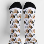 Custom Pet Photo and Paw Prints Socks Sokken (Top)