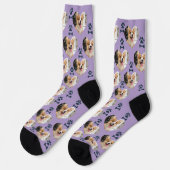 Custom Pet Photo and Paw Prints Socks Sokken (Links)